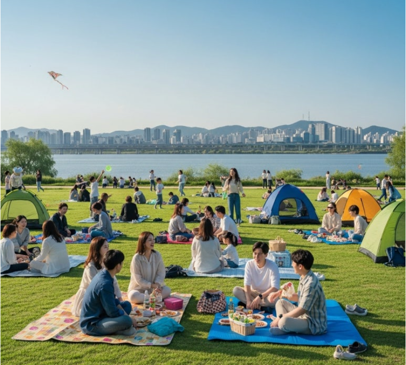picnic by the Han River