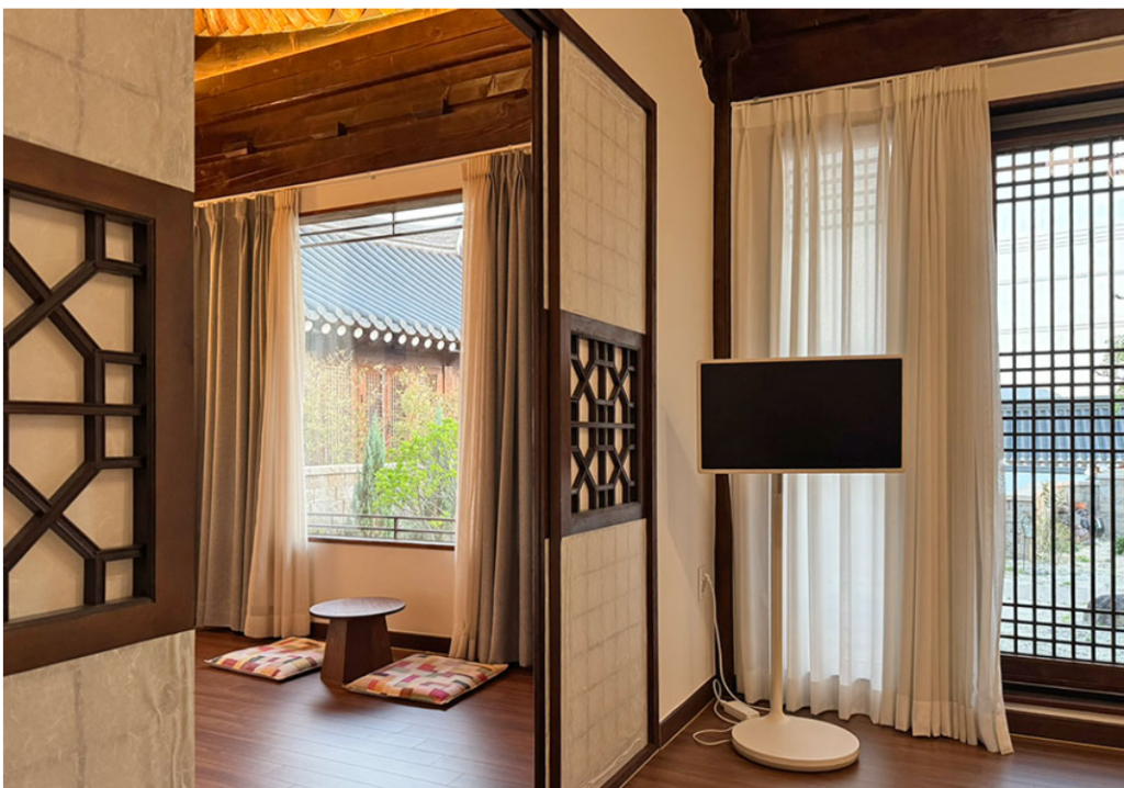 hanoks are built with wood and lattice doors, sound can travel more easily.