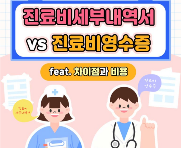 Sample Korean hospital bill showing covered and non-covered items